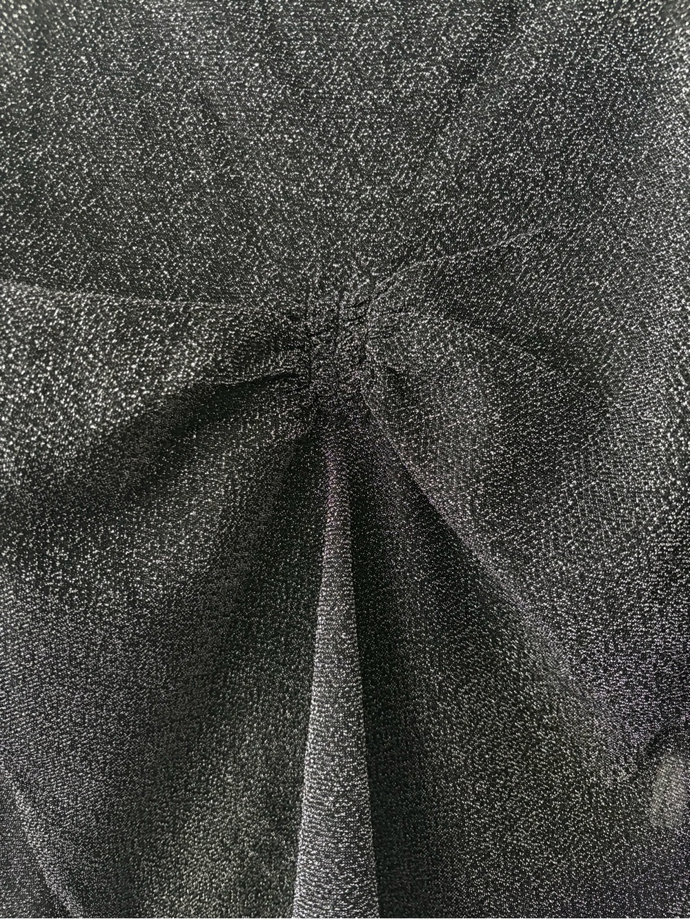 Princess Polly Silver Glitter Long Sleeve Bow Front Y2K Party Top us10 - Picture 3 of 5